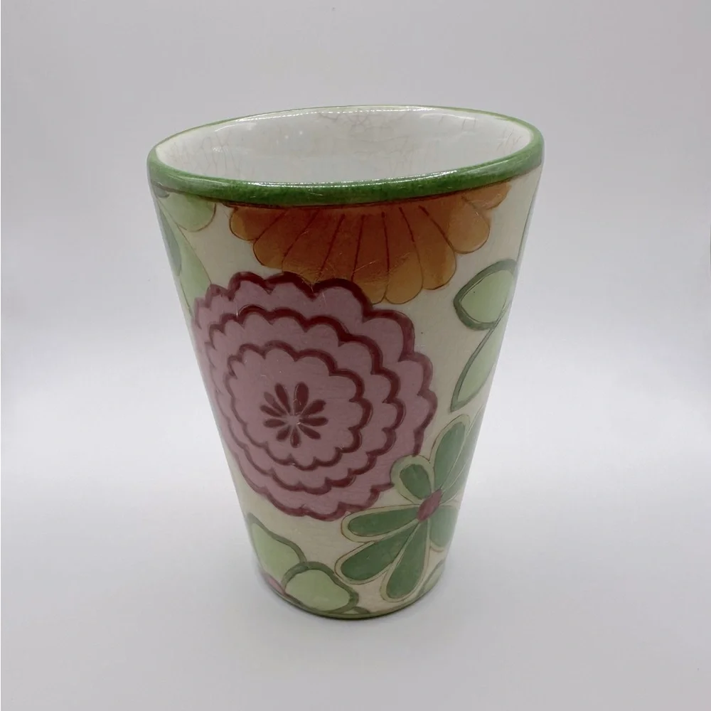 Floral Ceramic Cup and Soap Dish Set NWT